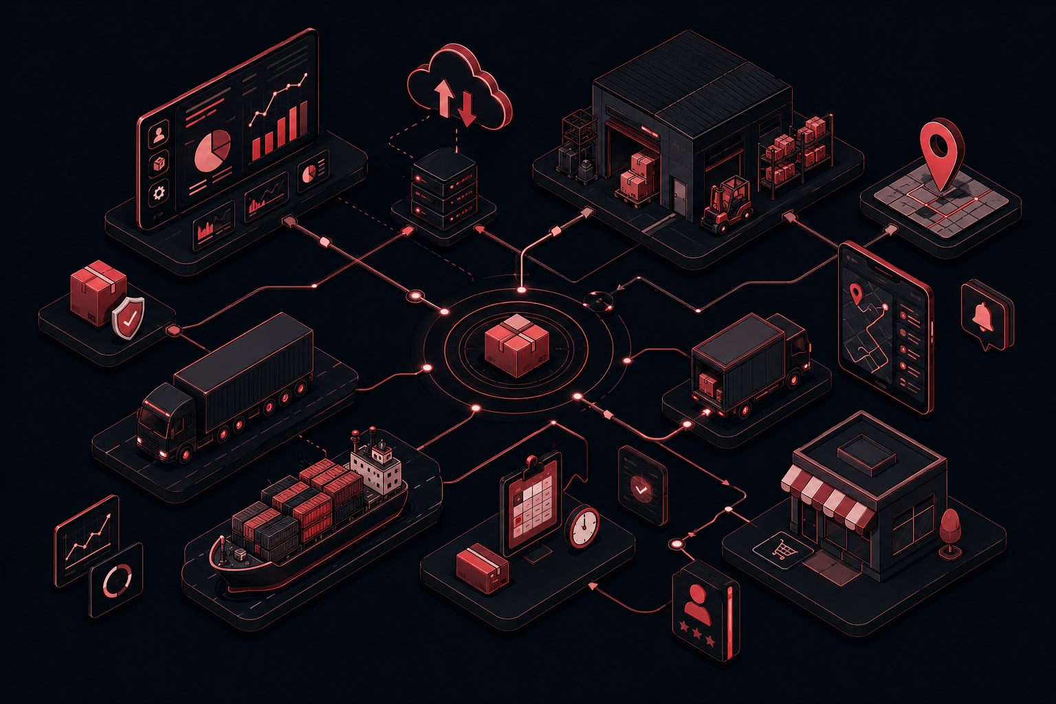 Distribution center logistics and supply chain